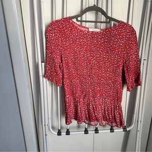 Elodie Stretchy Red Floral Top